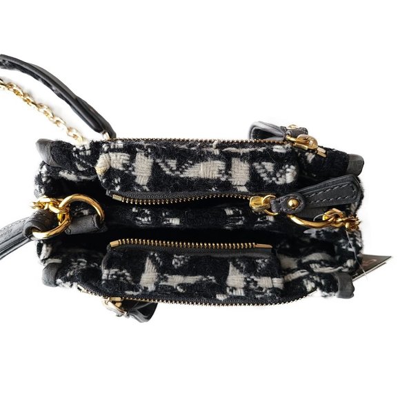 JUICY COUTURE NWT Black & White Woven Purse - Picture 7 of 7